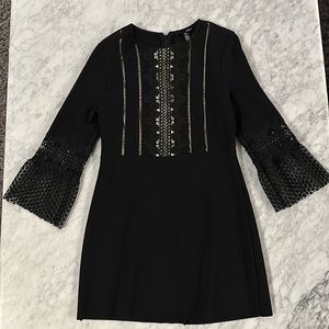 Black AQUA dress, long sleeve, size Small